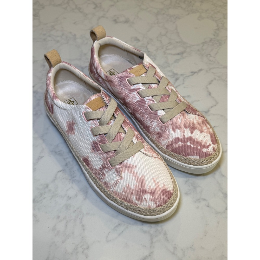 Spenco Malibu Lace Sneakers NEW Pink Tie Dye Womens 8.5